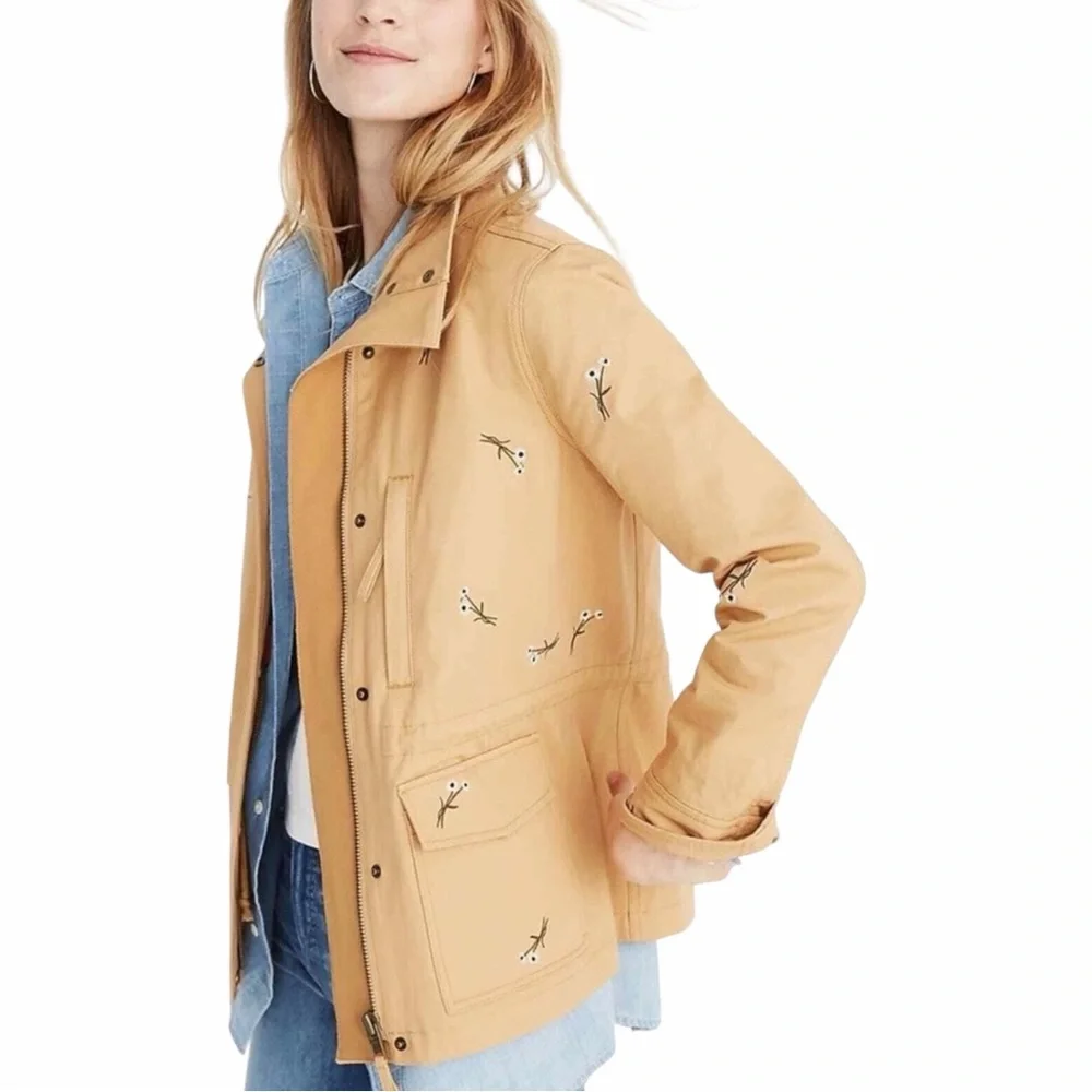 MADEWELL Daisy Embroidered Passage Jacket Full Zip & Snap Front - Picture 2 of 10